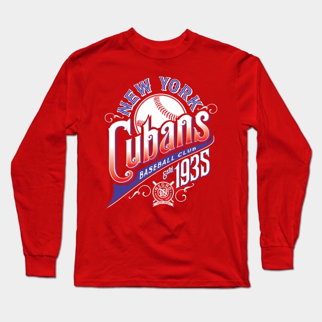 New York Cubans Long Sleeve T-Shirt by MindsparkCreative